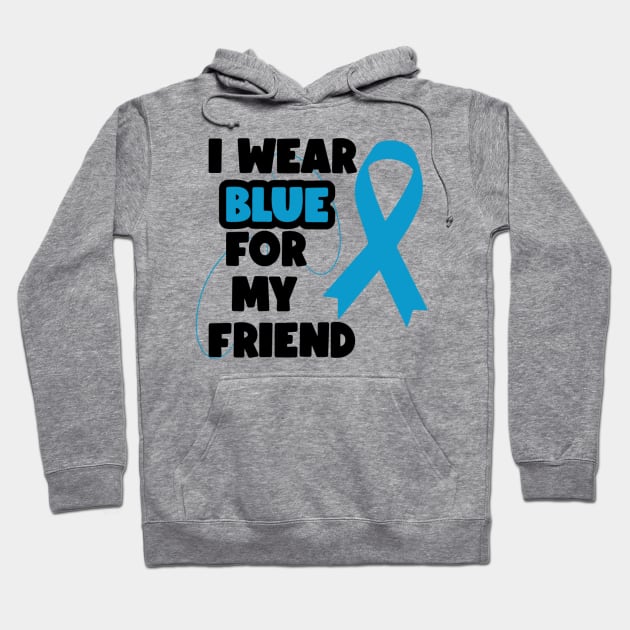 I Wear Blue For Diabetes Awareness Hoodie by Quardilakoa